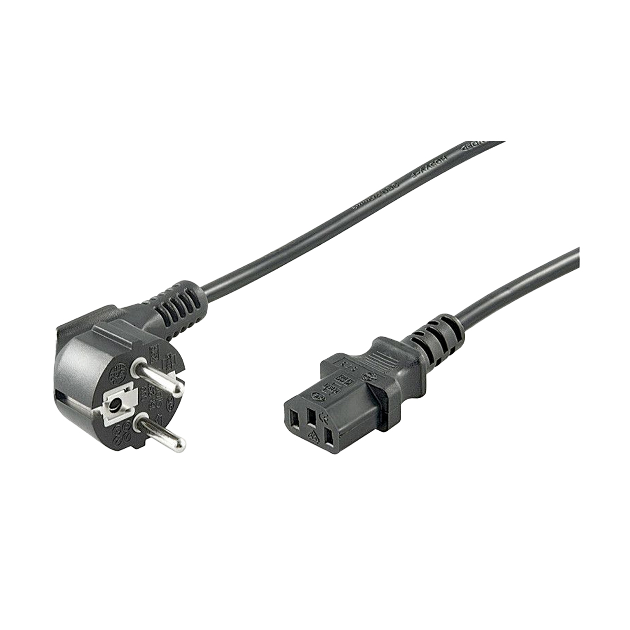 Power cable black Euro-IEC 60320 C13